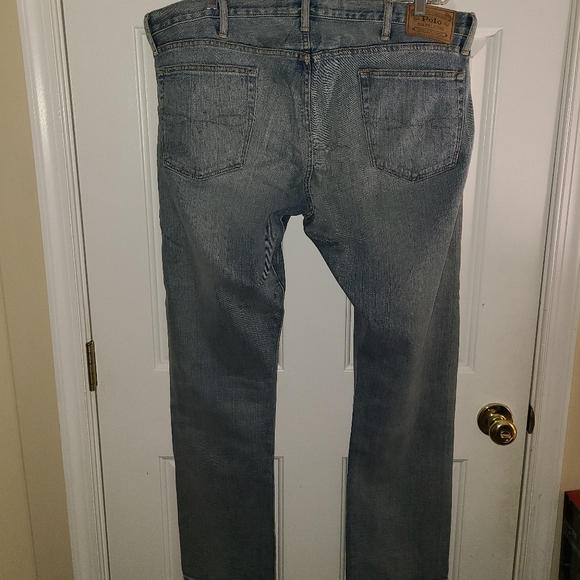 RALPH LAUREN POLO VARICK SLIM STRAIGHT JEANS 38X32 DENIM 38 - Picture 2 of 3